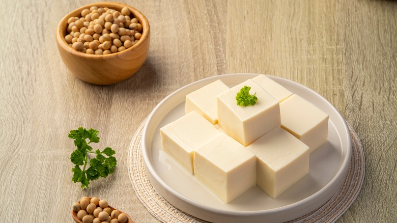 Tofu with soybeans