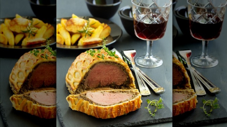 beef wellington with red wine