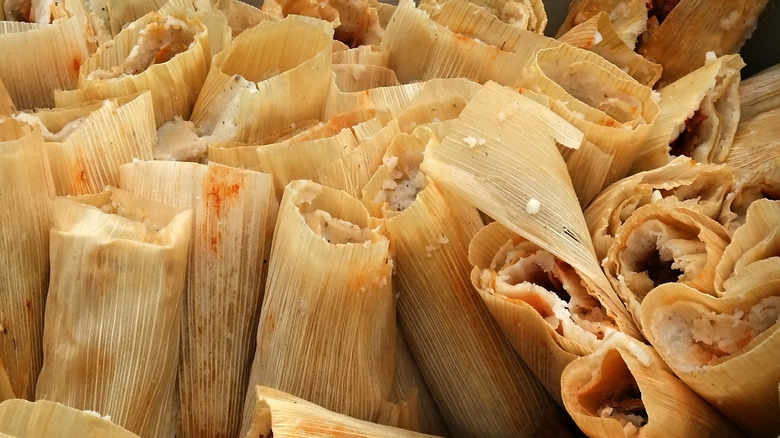 stack of tamales