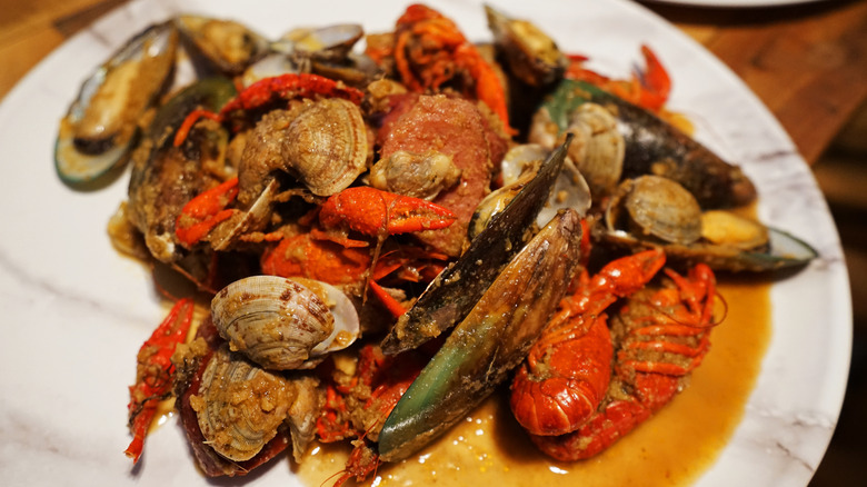 plate of Viet-Cajun crawfish