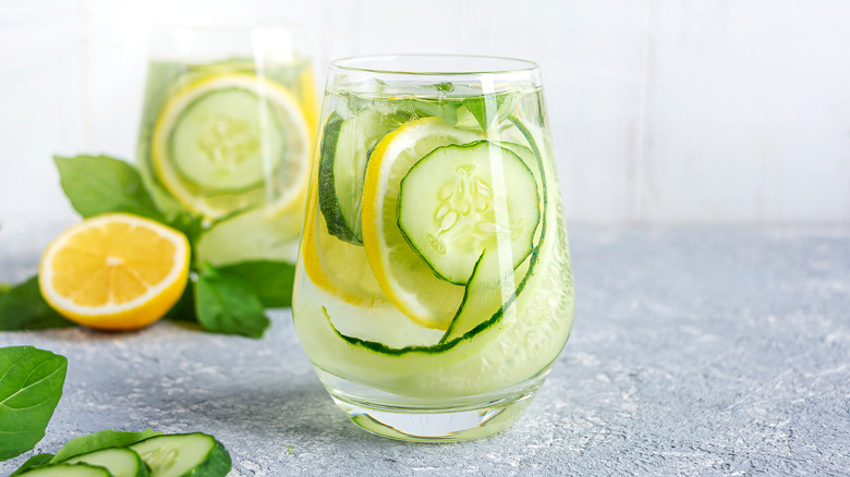 Cucumber lemon water