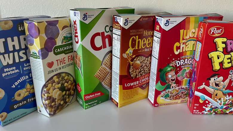 A few boxes of cereal