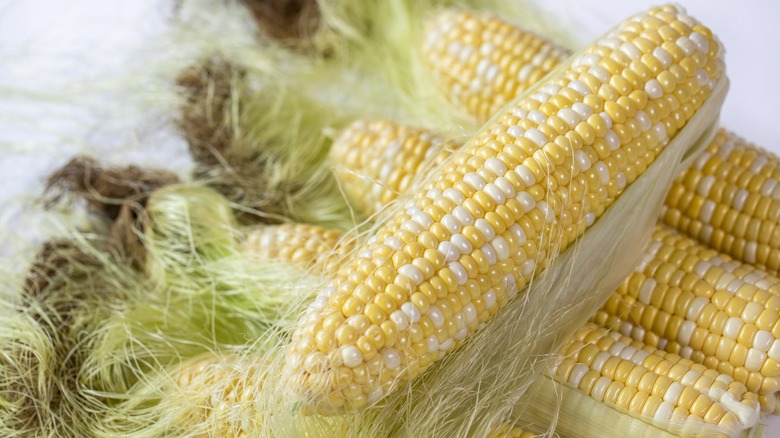 Corn with corn silk