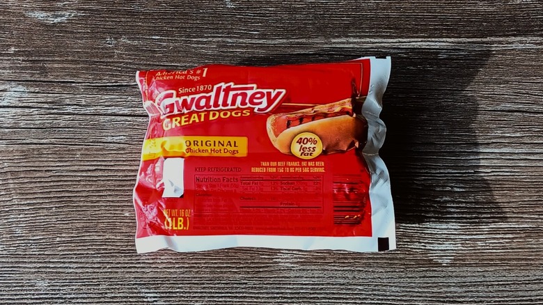 Gwaltney hot dog package
