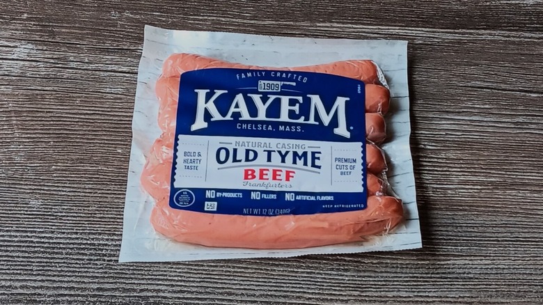 Kayem hot dog package