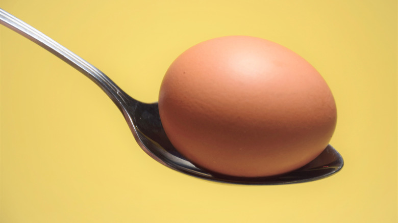 Egg in spoon