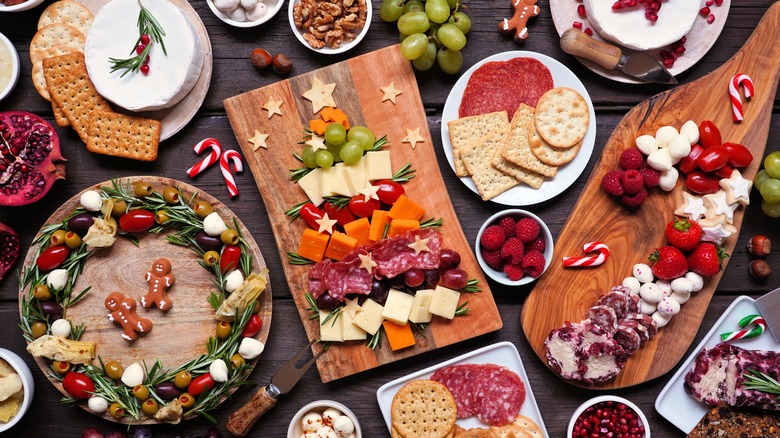 holiday cheese and appetiser boards