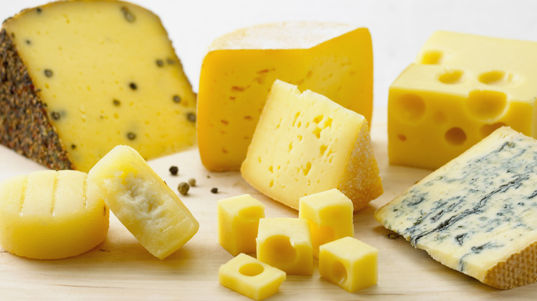 Various types of cheese