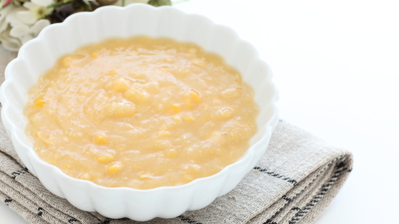 Bowl of creamed corn