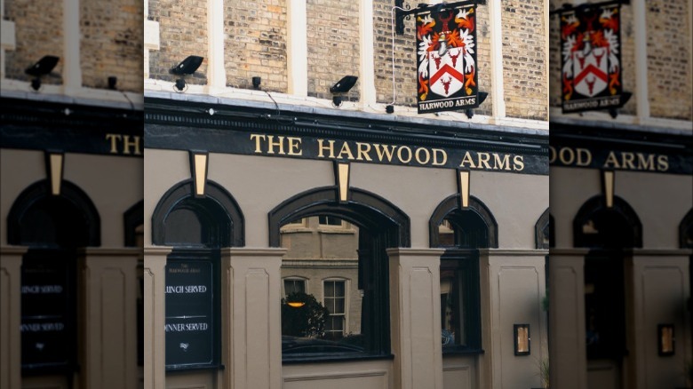 The Harwood Arms pub exterior