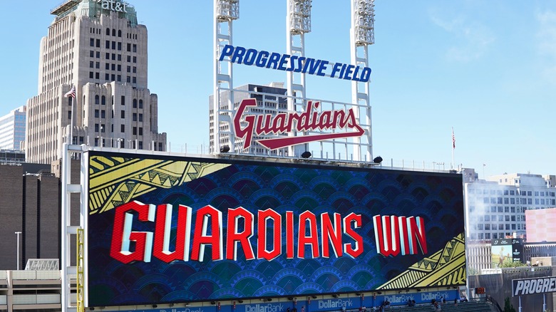 Scoreboard at Progressive Field