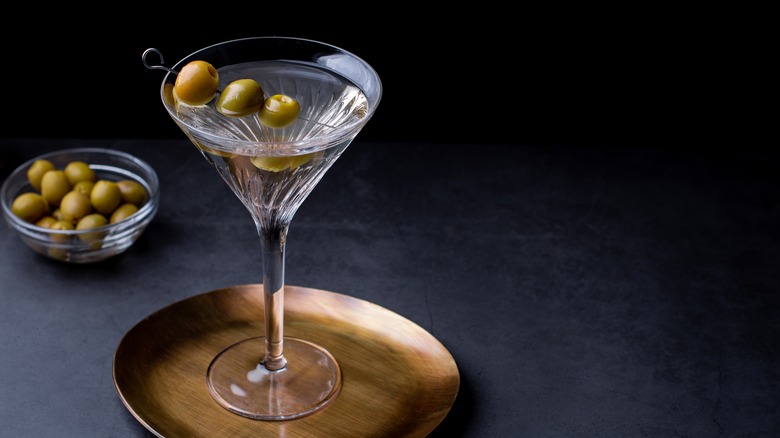 Martini with olives