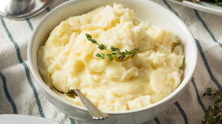 Mashed potatoes with chunkier texture