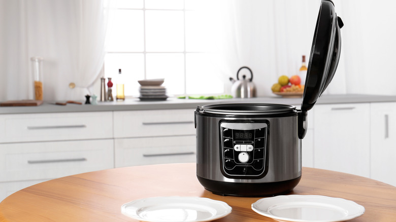 Slow-cooker on countertop