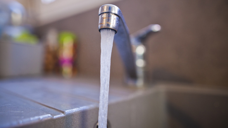 water out of tap faucet