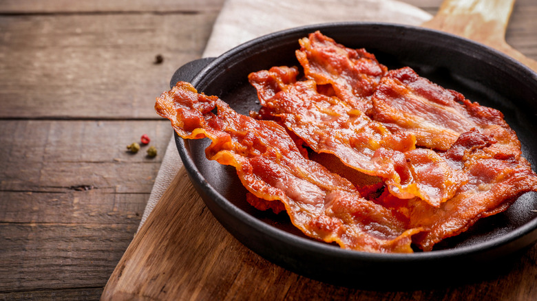 Bacon in a skillet