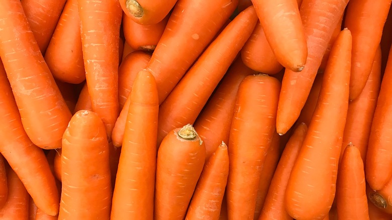 Multiple bunches of carrots