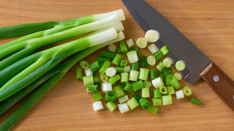 Minced green scallions