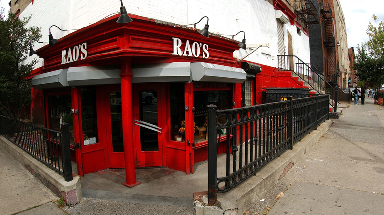 Exterior of Rao's restaurant during the day