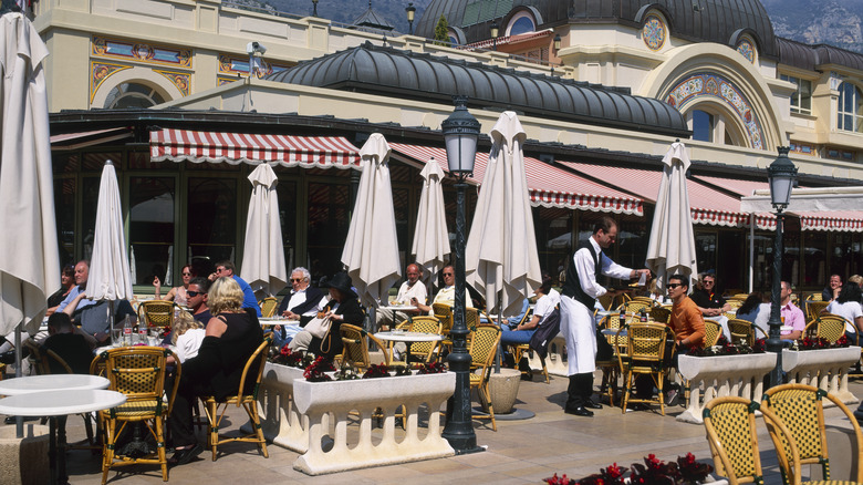 Patio diners at Cafe de Paris Monte-Carlo