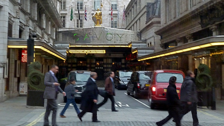 Savoy Hotel entrance