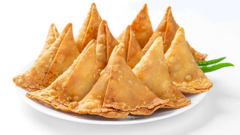 Plate of samosas