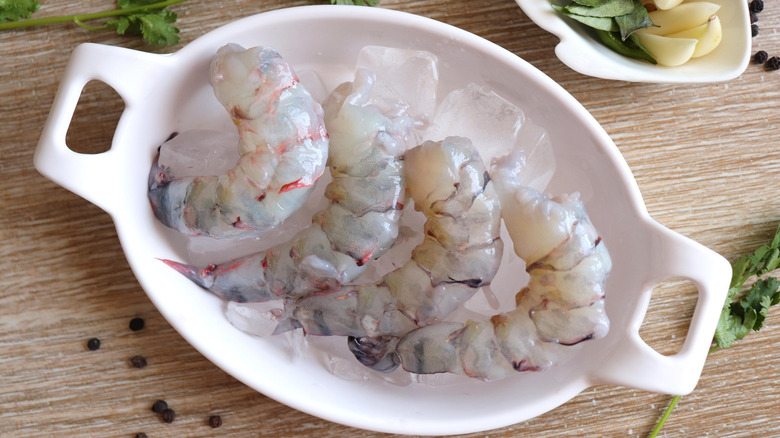 Peeled and deveined shrimp