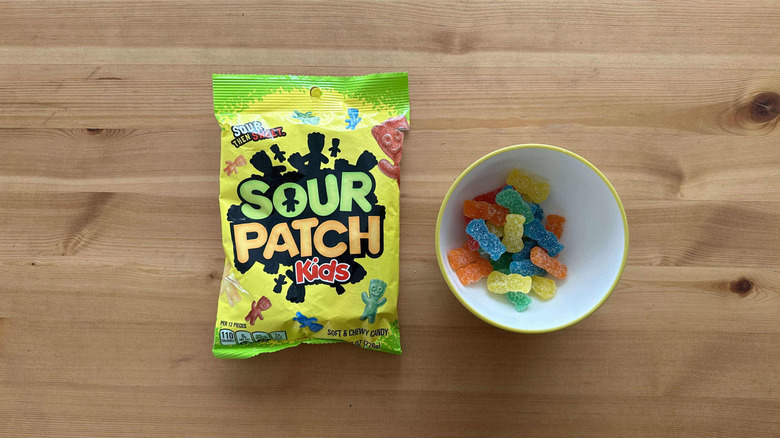 Sour Patch Kids on table