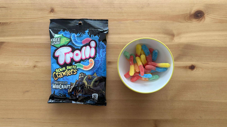 Trolli Sour Brite Crawlers on table