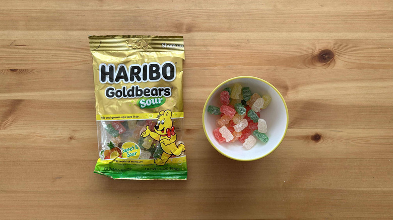 Haribo Goldbears Sour on table