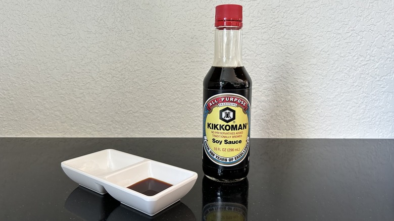 Kikkoman soy sauce bottle 