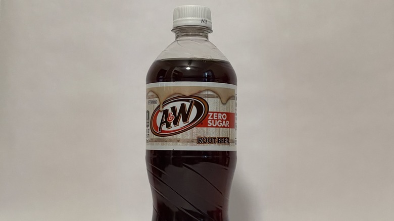 A&W Zero Sugar bottle