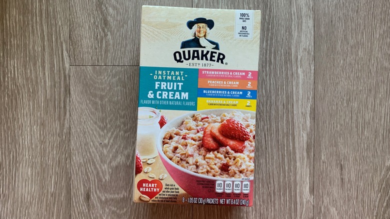 Quaker fruit and cream oatmeal