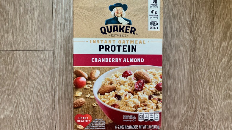 Quaker protein oatmeal package