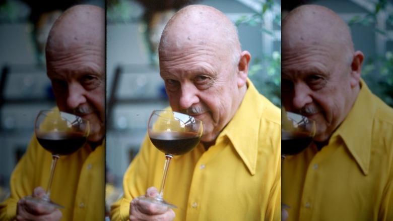 James Beard smelling wine