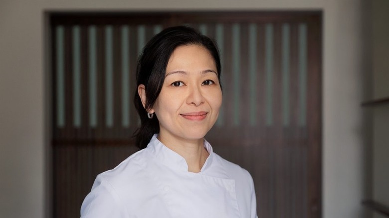 Niki Nakayama in apron