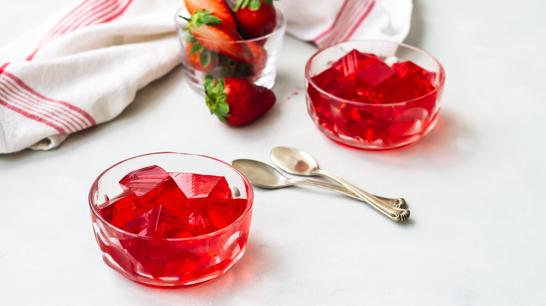 jello in glass ramekin