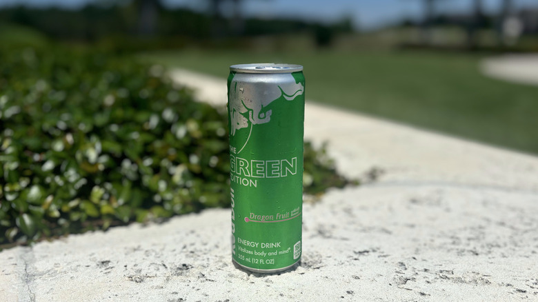 Red Bull Green amid greenery