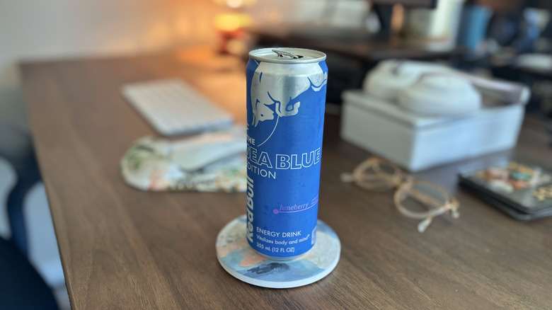 Red Bull on desk