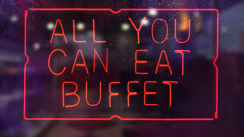 neon all you can eat buffet sign