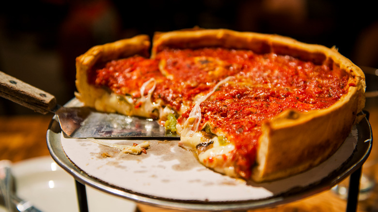 Chicago deep dish pizza