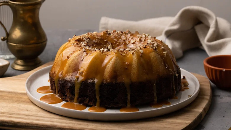 Choco-flan bundt cake