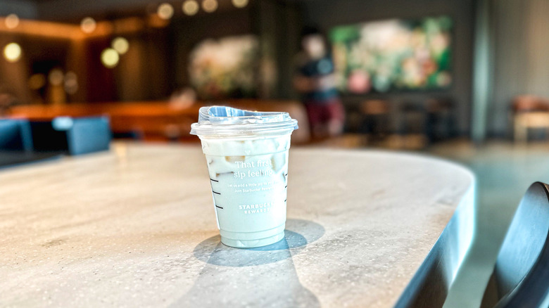 Starbucks cup on counter