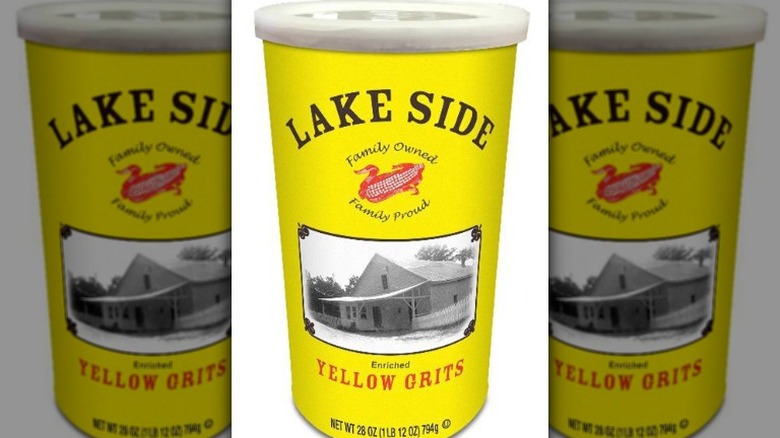 Yellow grits container