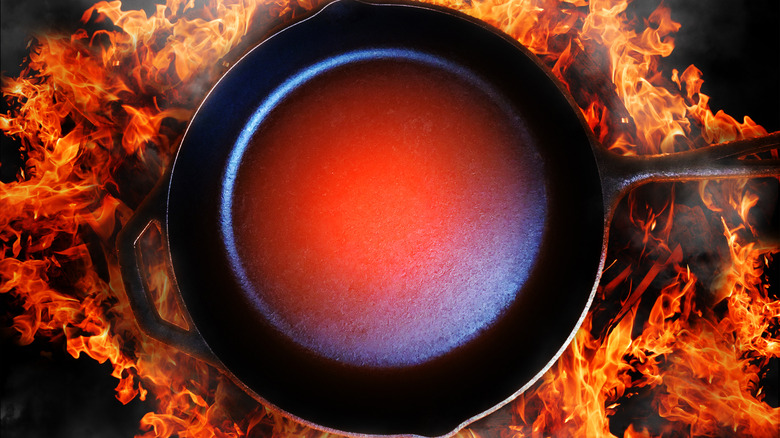 pan over high flame