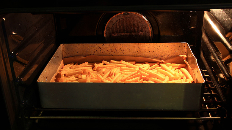 Fries baked in the oven