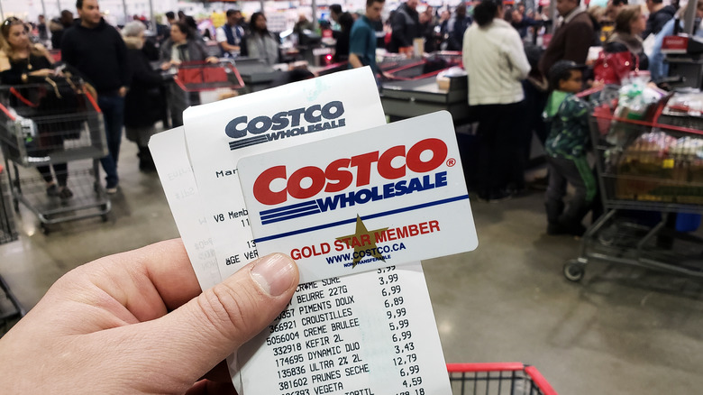 Costco card and receipt