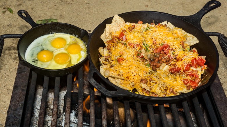 nachos and cheese with eggs