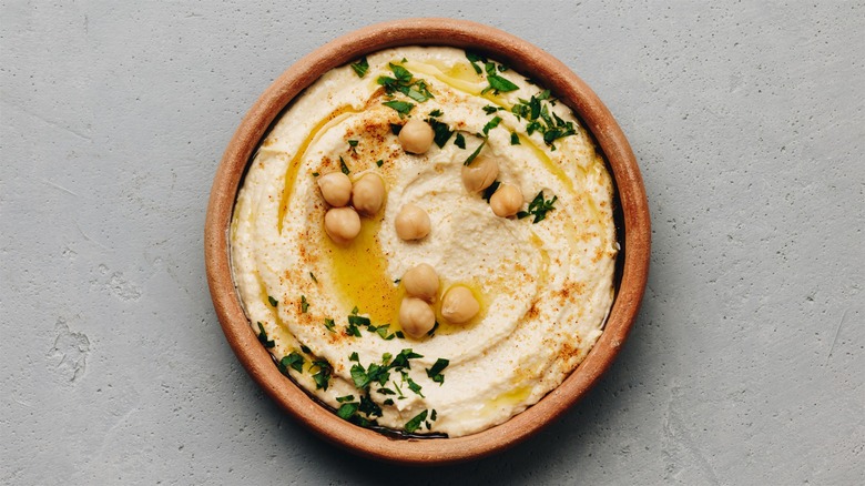 Hummus with classic toppings