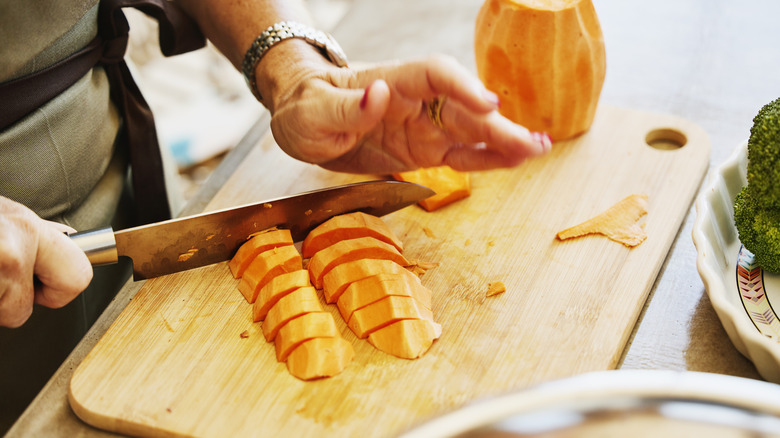 chopped sweet potato